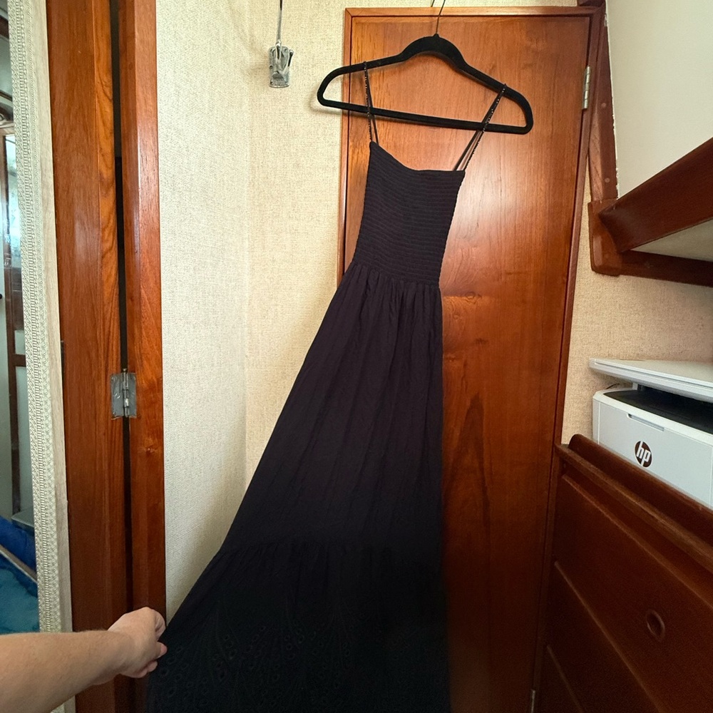 Maaji Black Spaghetti Strap Maxi Sundress